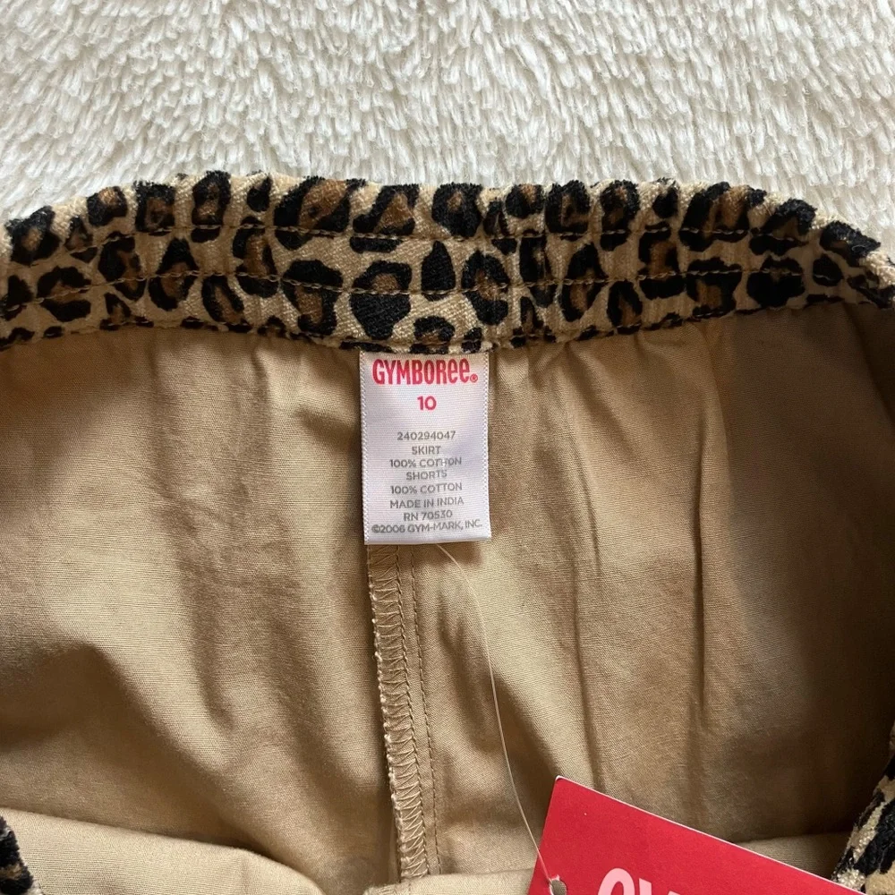 NWT Gymboree Girls Glamour Kitty Holiday 07 Skirt Skort Velvet Leopard Print 10